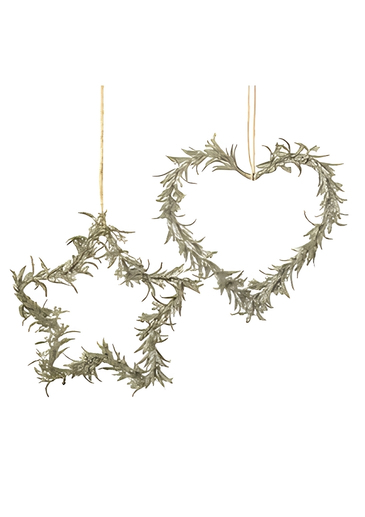 Gold Glittery Heart Hanging Decoration - Heaven Sends